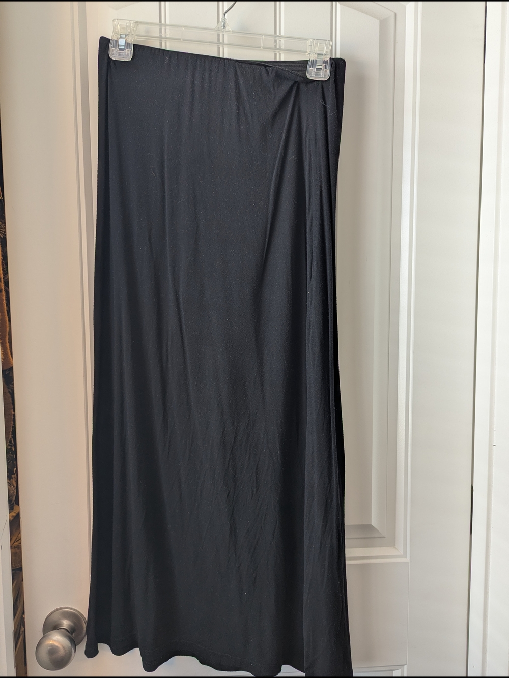 Big Water Blue Sky Black Maxi Skirt